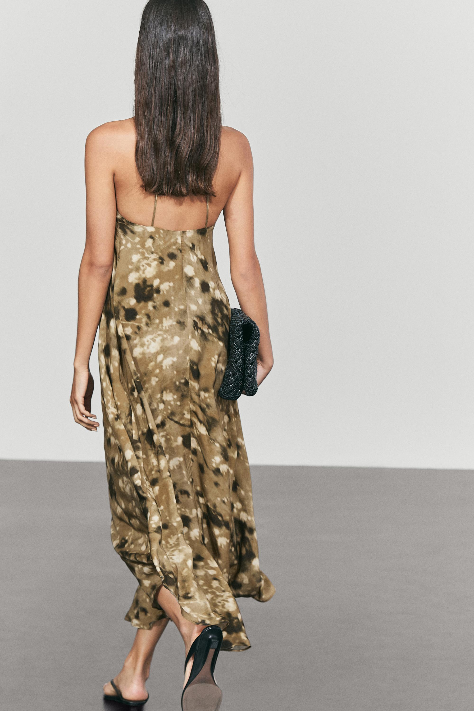 Floral print flowing midi dress